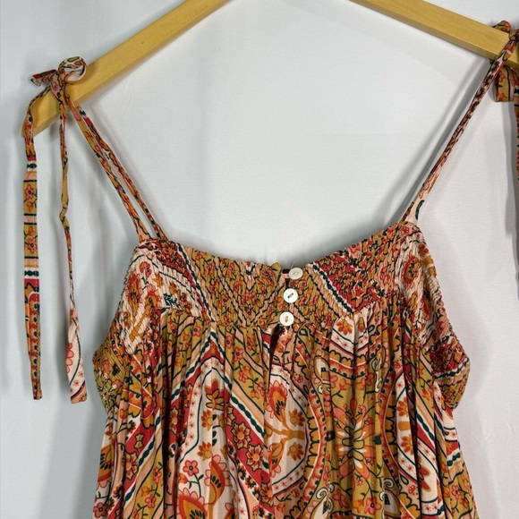 Bohemian‎ Paisley Romper with Tie Straps-Med. - Picture 7 of 8